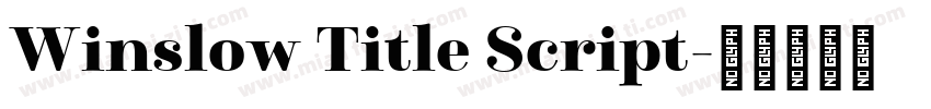 Winslow Title Script字体转换
